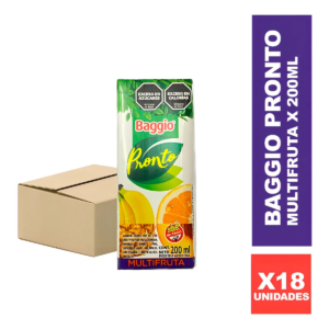 Baggio Pronto Multifruta 200 ml. Pack x18