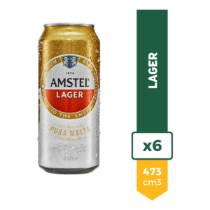 Amstel Rubia Lata 473 ml. x 6