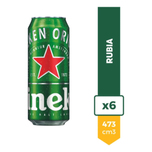 Heineken Rubia Lata 473 ml. x 6