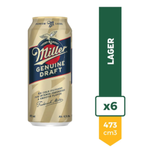 Miller Rubia Lata 473 ml. x 6