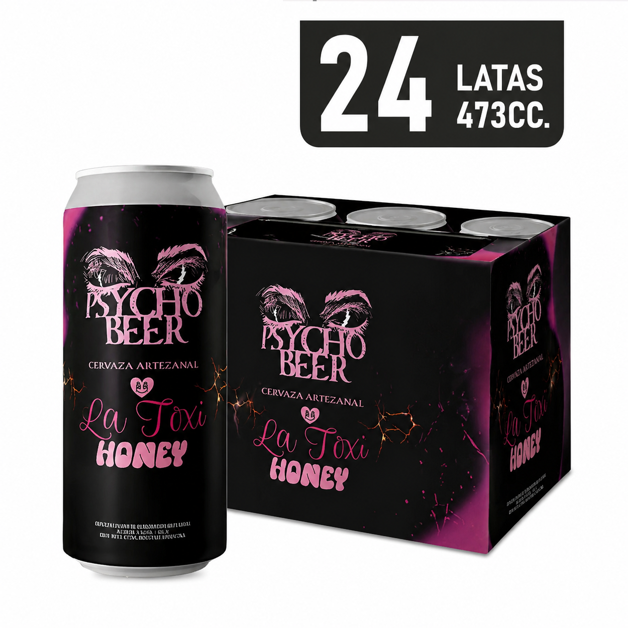 Psycho Beer La Toxi Honey Lata 473 ml. x 24