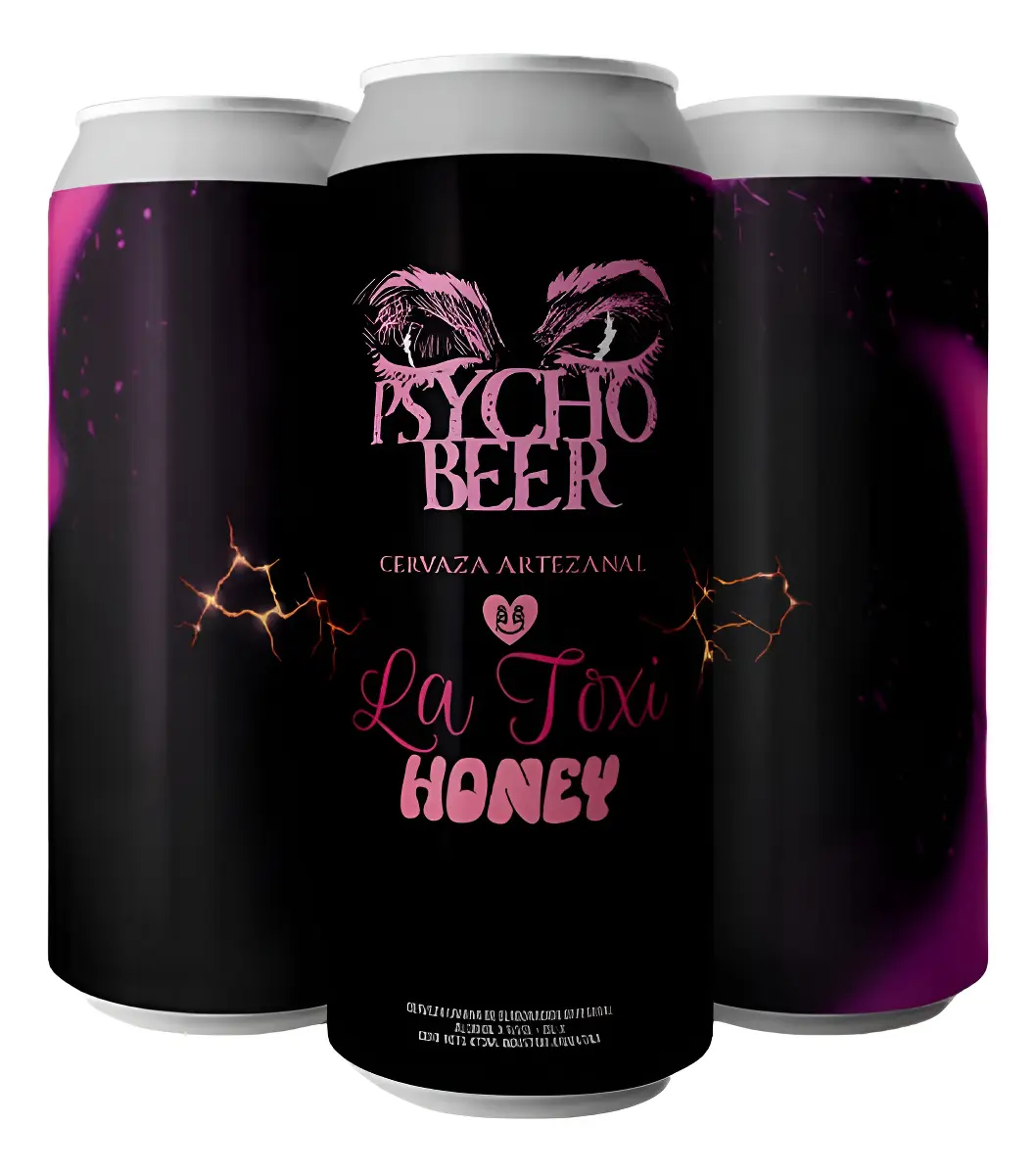 Psycho Beer La Toxi Honey Lata 473 ml. x 24 - Image 2