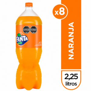 Fanta Naranja Original 2,25 Lts. Pack x8