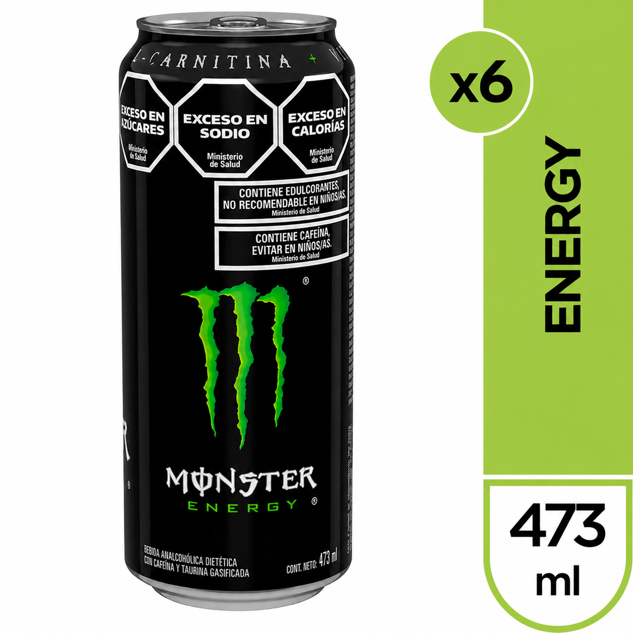Energizante Monster Energy 473 ml Pack x6