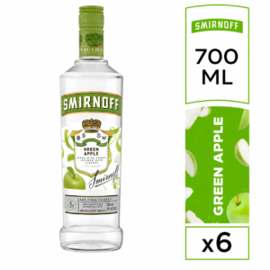Vodka Smirnoff Green Apple 700 ml Pack x 6