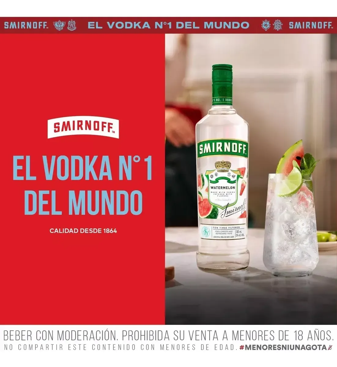 Vodka Smirnoff Watermeloon 700 ml - Image 2