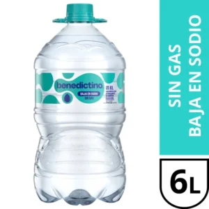 Agua Benedictino 6L Sin Gas · Bidón Baja en Sodio