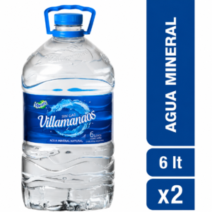 Agua Villamanaos 6L Sin Gas · Bidón Baja Agua Mineral Pack x2